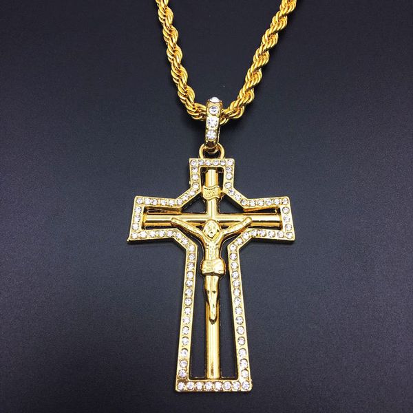 hiphop cross diamond jesus pendant necklace for men vintage gothic cross pendant necklace lucifer jewelry christian wholesale, Silver
hiphop cross diamond jesus pendant necklace for men vintage gothic cross pendant necklace lucifer jewelry christian wholesale, Silver