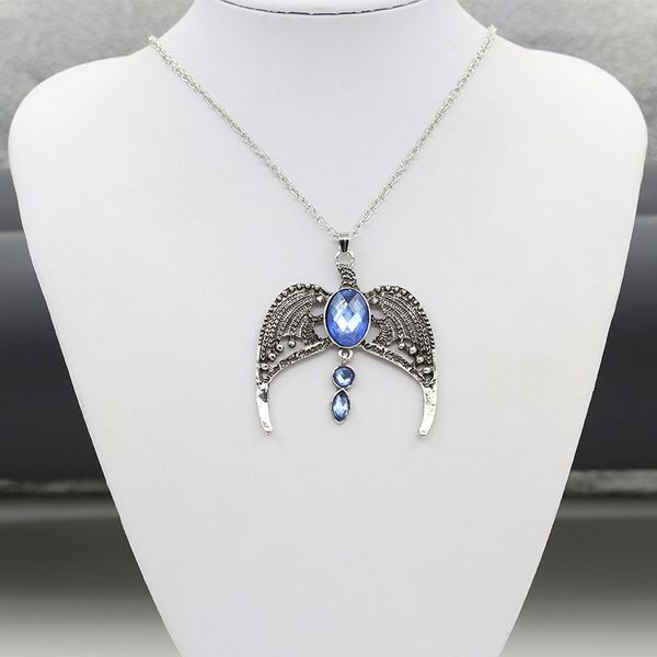 new fashion vintage necklaces ravenclaw lost magic academy crown sweater chain alloy crystal pendant necklace jewelry for women, Silver
new fashion vintage necklaces ravenclaw lost magic academy crown sweater chain alloy crystal pendant necklace jewelry for women, Silver
