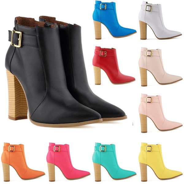 womens ladies winter pointed toe matt pu leather high heels casual ankle boots shoes botas femininas size 35-42 d0048, Black
womens ladies winter pointed toe matt pu leather high heels casual ankle boots shoes botas femininas size 35-42 d0048, Black