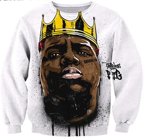 новая мода женщины / мужчины печально известный b. i. g biggie harauku стиль смешные 3d печатных crewneck кофты толстовки k27, Black
новая мода женщины / мужчины печально известный b. i. g biggie harauku стиль смешные 3d печатных crewneck кофты толстовки k27, Black