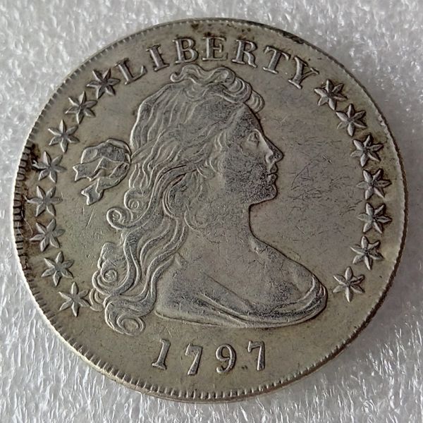 Соединенные Штаты Америки 1797 Либерти Латунь Посеребренная Реплика Монеты
Соединенные Штаты Америки 1797 Либерти Латунь Посеребренная Реплика Монеты