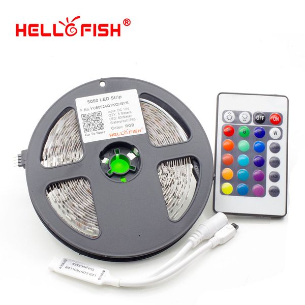 wholesale-hello fish 5m double layer pcb 5050 rgb 300 led strip and 24 key rgb controller kit
wholesale-hello fish 5m double layer pcb 5050 rgb 300 led strip and 24 key rgb controller kit