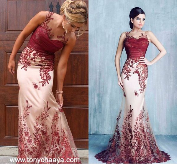 tony chaaya burgundy lace detail mermaid long evening dresses 2018 sheer neck full length custom make occasion prom party gowns wear, Black
tony chaaya burgundy lace detail mermaid long evening dresses 2018 sheer neck full length custom make occasion prom party gowns wear, Black