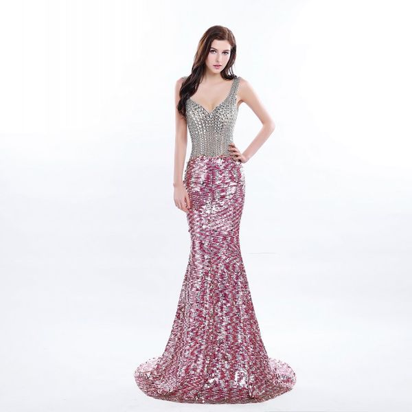 amazing full sequins 100% real image evening dresses sweetheart neck mermaid floor length elegant prom gown backless party dress, Black;red
amazing full sequins 100% real image evening dresses sweetheart neck mermaid floor length elegant prom gown backless party dress, Black;red