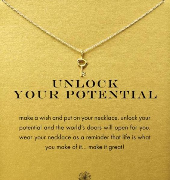 with card cute dogeared necklace with new key (unlock your potential) , no fade, and high quality, Silver
with card cute dogeared necklace with new key (unlock your potential) , no fade, and high quality, Silver