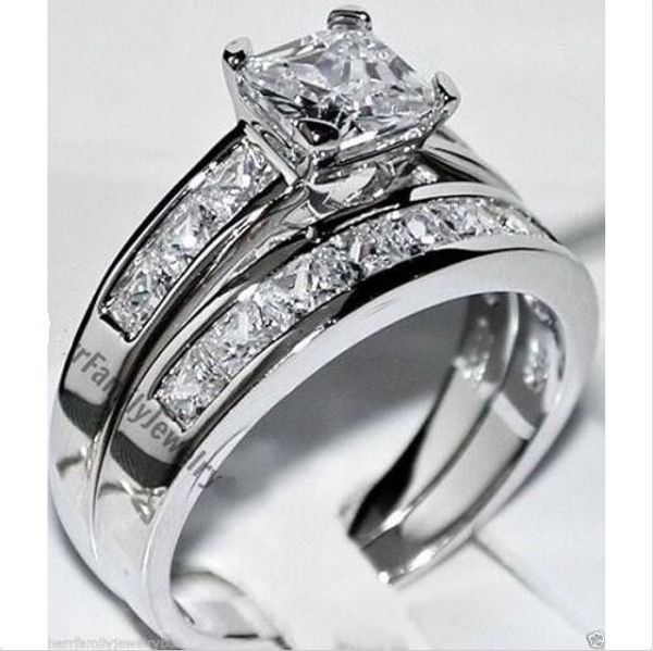 luxury precious princess-cut cz diamond rings jewelry 10kt white gold filled engagement wedding band rings set for women size 5,6,7,8,9,10, Slivery;golden
luxury precious princess-cut cz diamond rings jewelry 10kt white gold filled engagement wedding band rings set for women size 5,6,7,8,9,10, Slivery;golden