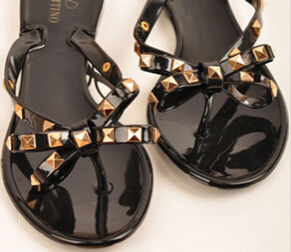 new 2017 woman summer sandals rivets big bowknot flip flops beach sandalias femininas flat jelly designer sandals channel, Black
new 2017 woman summer sandals rivets big bowknot flip flops beach sandalias femininas flat jelly designer sandals channel, Black