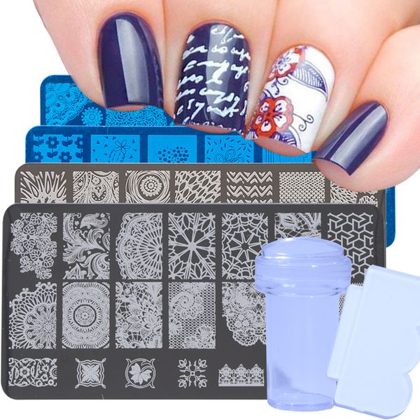 2pcs nail art stamping plates template flamingo lace flower dream catcher geometry stamper scraper manicure stencils set ji803, White
2pcs nail art stamping plates template flamingo lace flower dream catcher geometry stamper scraper manicure stencils set ji803, White