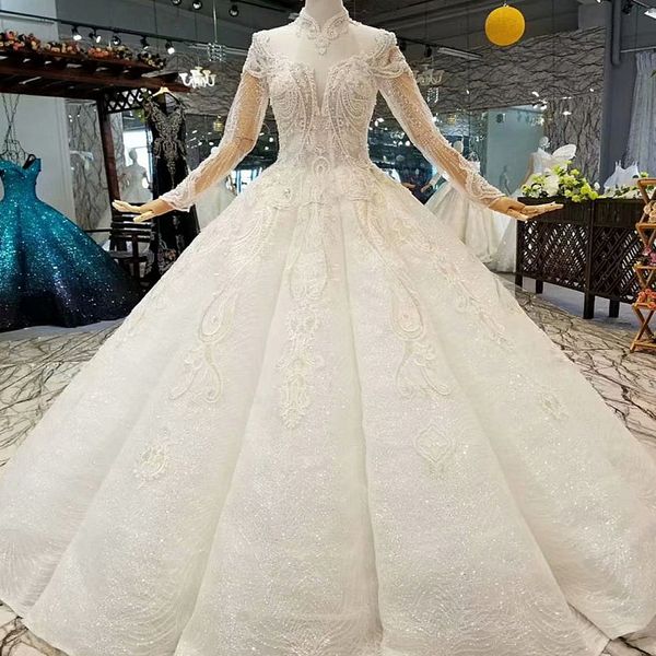 мусульманин слоновой кости свадебные платья длиной до пола иллюзия высокая шея тюль длинные рукава зашнуровать назад кривая форма свадебное, White
мусульманин слоновой кости свадебные платья длиной до пола иллюзия высокая шея тюль длинные рукава зашнуровать назад кривая форма свадебное, White