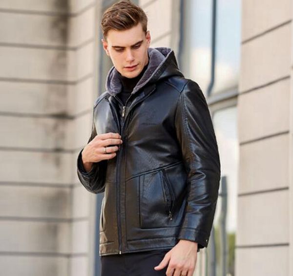 men autumn winter fashion new european and american boutique handsome trend hat plus pile thickening casual leather coat /-5xl, Black
men autumn winter fashion new european and american boutique handsome trend hat plus pile thickening casual leather coat /-5xl, Black