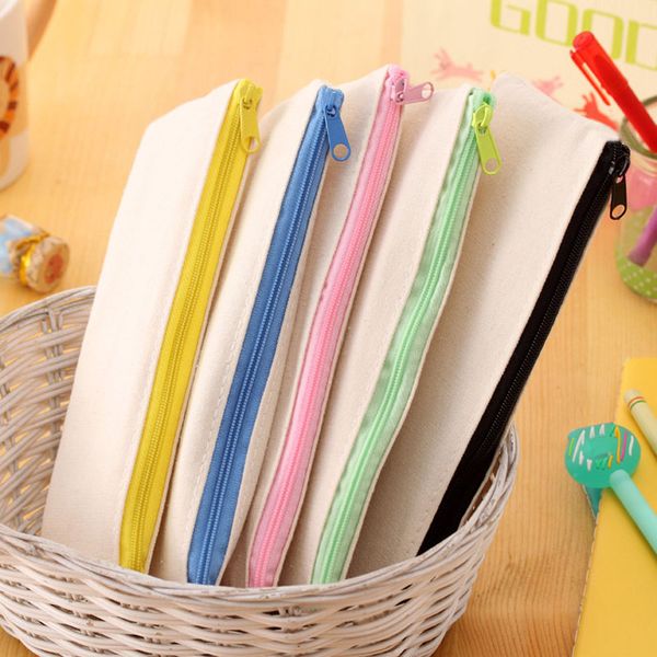 blank canvas zipper pencil cases pen pouches cotton cosmetic bags makeup bags mobile phone clutch bag organizer 5 colors
blank canvas zipper pencil cases pen pouches cotton cosmetic bags makeup bags mobile phone clutch bag organizer 5 colors