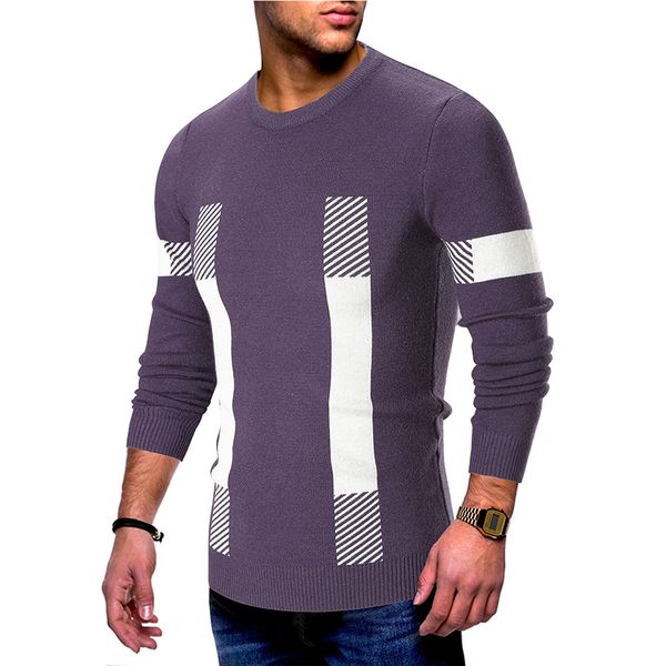 men's sweater 2018 autumn and winter new fashion casual popular stitching striped round neck long sleeve men's sweater pullover, White;black
men's sweater 2018 autumn and winter new fashion casual popular stitching striped round neck long sleeve men's sweater pullover, White;black