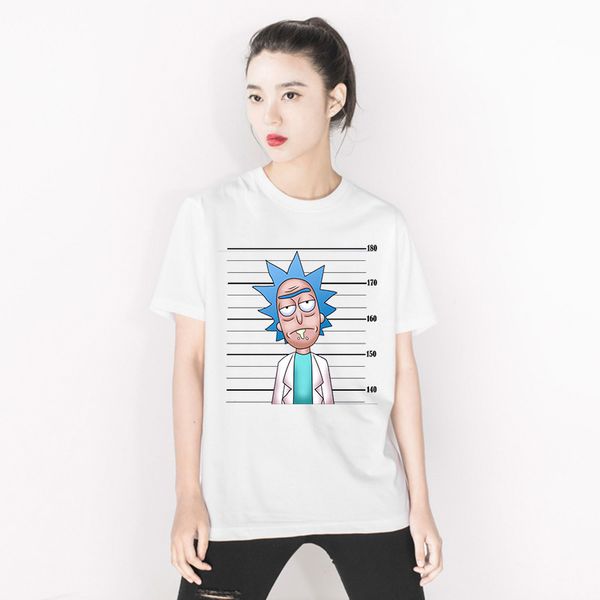 2018 new female summer short sleeve large size rick and modty cartoon funny casual letters fashion couple t-shirt wtpwc30 wr, White
2018 new female summer short sleeve large size rick and modty cartoon funny casual letters fashion couple t-shirt wtpwc30 wr, White