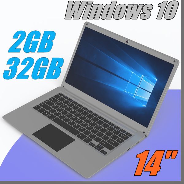 

бесплатная доставка 14 дюймов мини портативный компьютер Windows 10 2G RAM 32G eMMC Ultrabook tablet