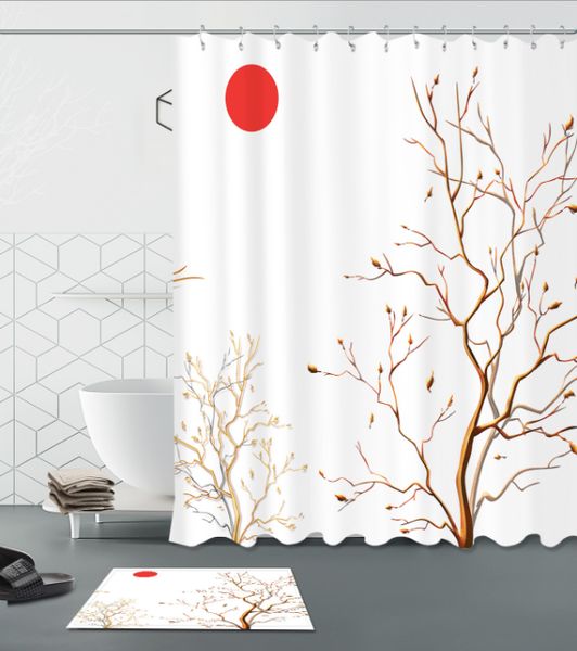 3d polyester fabric japanese style pattern shower curtains with 12 hooks for bathroom decor modern bath waterproof curtain floor mats sets
3d polyester fabric japanese style pattern shower curtains with 12 hooks for bathroom decor modern bath waterproof curtain floor mats sets