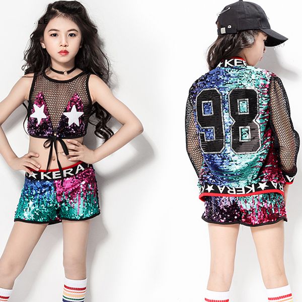 girls jazz dance costumes children sequin vest shorts jacket hip hop dancing street dance clothing performance costume dn1771, Black;red
girls jazz dance costumes children sequin vest shorts jacket hip hop dancing street dance clothing performance costume dn1771, Black;red