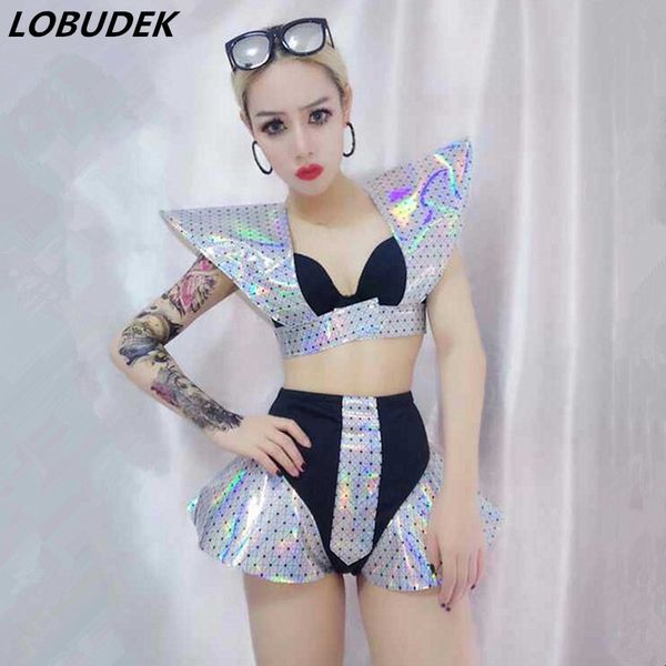 nightclub female singer dj ds costumes bar party leading dancer jazz hip hop stage performance outfits silvery black suits, Black;red
nightclub female singer dj ds costumes bar party leading dancer jazz hip hop stage performance outfits silvery black suits, Black;red