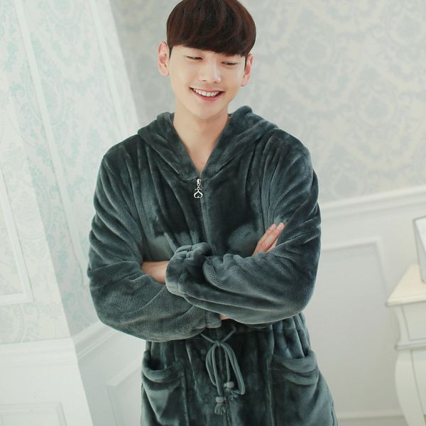 men's sleepwear 2021 man's robes warm female robe flannel nightwear man soft bathrobe hooded size night clothes, Black;brown
men's sleepwear 2021 man's robes warm female robe flannel nightwear man soft bathrobe hooded size night clothes, Black;brown