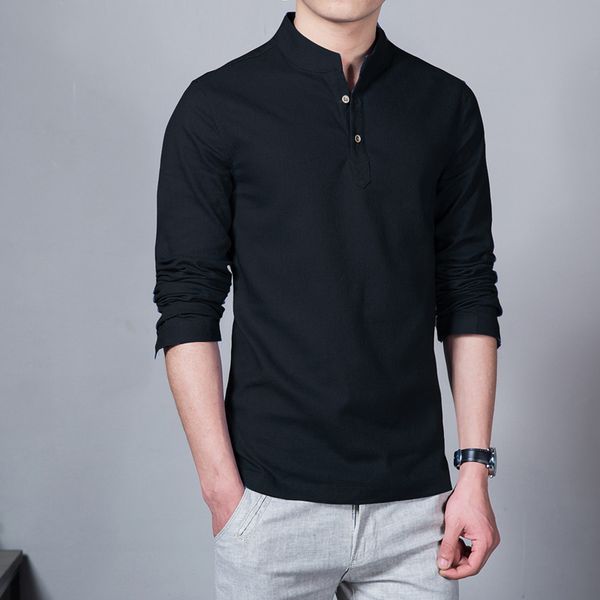 cotton fashion long sleeve men 's shirts male casual linen shirt men brand plus size asian size camisas solid, White;black
cotton fashion long sleeve men 's shirts male casual linen shirt men brand plus size asian size camisas solid, White;black