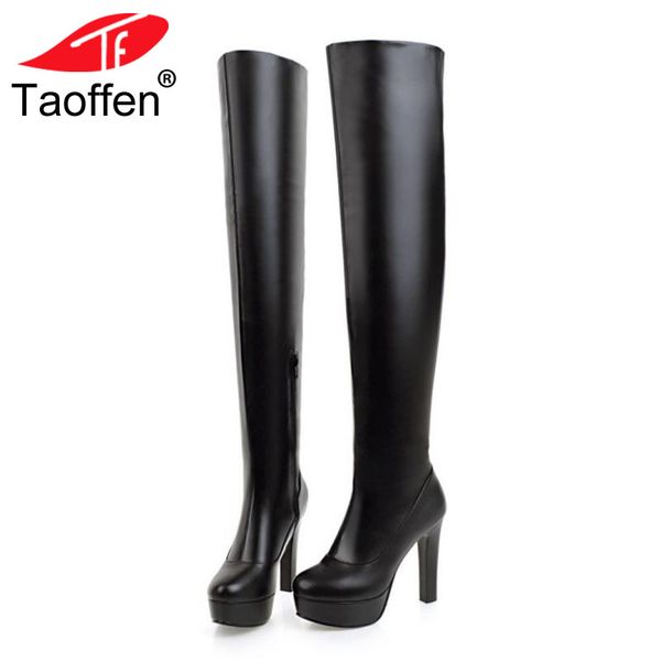 taoffen women over the knee high boots soft leather square high heel fashion round toe zipper ladies boots size 34-43, Black
taoffen women over the knee high boots soft leather square high heel fashion round toe zipper ladies boots size 34-43, Black