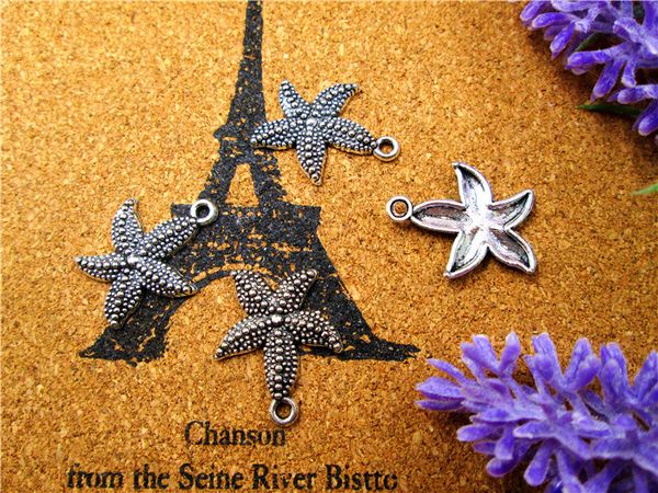 45pcs starfish charms, antique tibetan silver tone starfish charms pendant 23x19mm, Bronze;silver
45pcs starfish charms, antique tibetan silver tone starfish charms pendant 23x19mm, Bronze;silver
