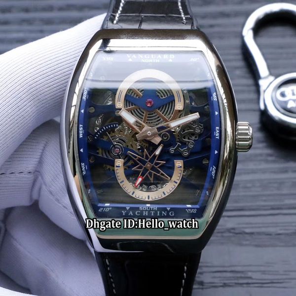 2018 New Model 44mm Vanguard YachTing Skeleton Blue Rome Dial Automatic Mens Watch Leather/Rubber Strap High Quality Gents Sport Watches
2018 New Model 44mm Vanguard YachTing Skeleton Blue Rome Dial Automatic Mens Watch Leather/Rubber Strap High Quality Gents Sport Watches