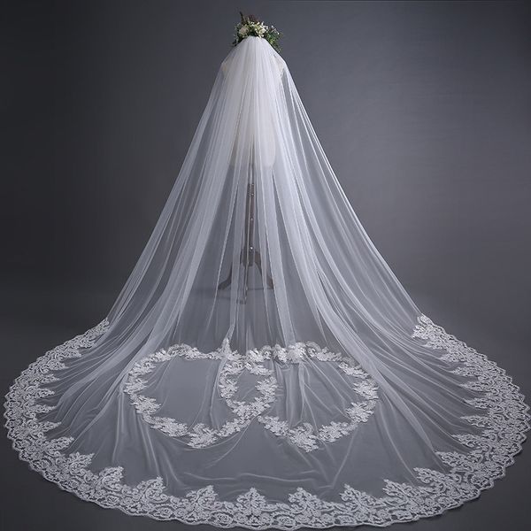 2018 real ps bridal accessories wedding dresses veils ivory beautiful applique lace bride veil cathedral length bridal accessory, Black
2018 real ps bridal accessories wedding dresses veils ivory beautiful applique lace bride veil cathedral length bridal accessory, Black