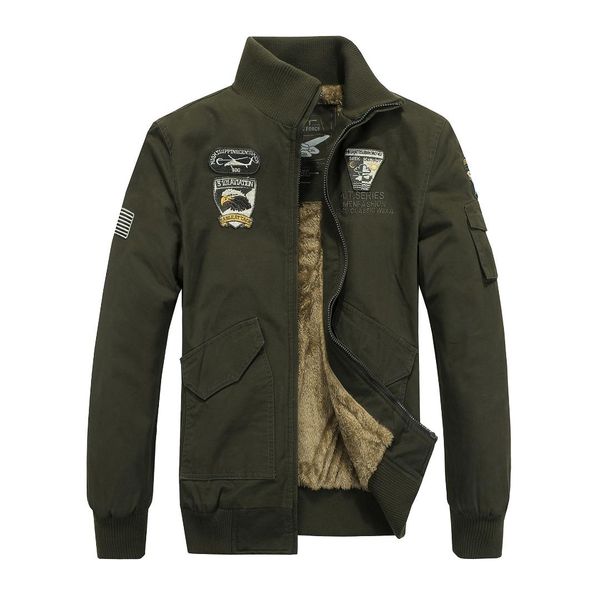 men's winter cotton jacket fashion windbreaker army men thick fleece warm trench jacket one coats, Black;brown
men's winter cotton jacket fashion windbreaker army men thick fleece warm trench jacket one coats, Black;brown