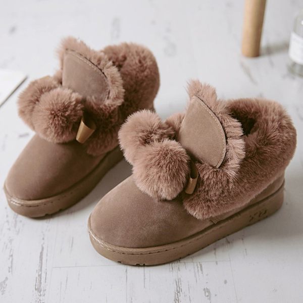 winter women boots warm snow boots women botas mujer pom pom fur shoes ankle suede rubber flats shoes w, Black
winter women boots warm snow boots women botas mujer pom pom fur shoes ankle suede rubber flats shoes w, Black