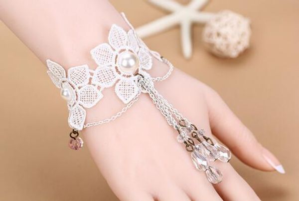 new european and american fashion hand ornaments delicate white lace crystal bracelet fashion classic delicate elegance, Golden;silver
new european and american fashion hand ornaments delicate white lace crystal bracelet fashion classic delicate elegance, Golden;silver
