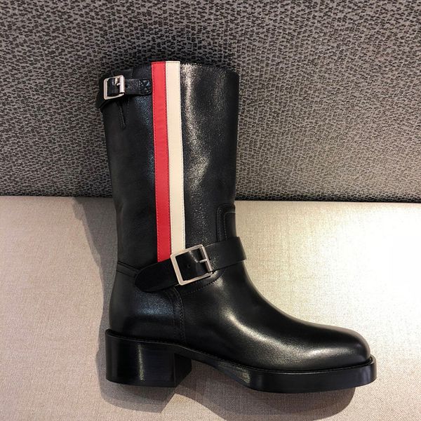 2018 autumn winter mid-calf boots genuine leather knight boots slip on square toe square heels woman brand design, Black
2018 autumn winter mid-calf boots genuine leather knight boots slip on square toe square heels woman brand design, Black