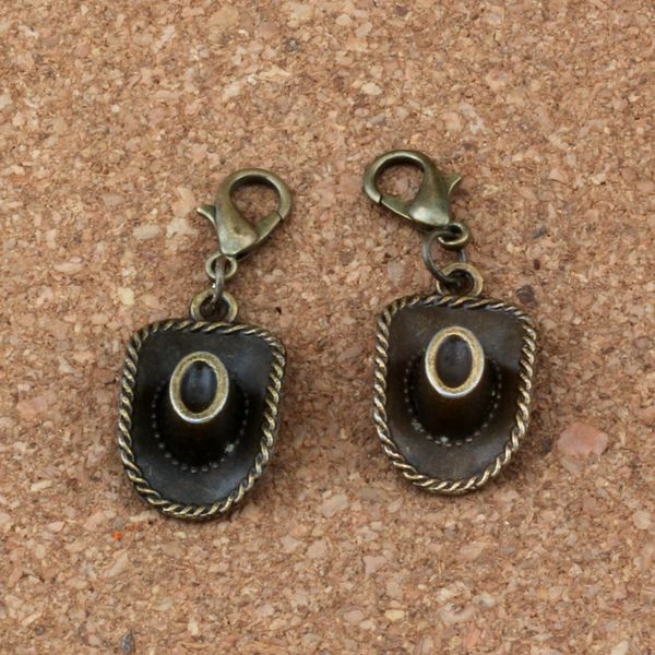 100pcs /lots antique bronze cowboy hat charm bead with lobster clasp fit charm bracelet jewelry diy 13.5 x36mm a-304b, Bronze;silver
100pcs /lots antique bronze cowboy hat charm bead with lobster clasp fit charm bracelet jewelry diy 13.5 x36mm a-304b, Bronze;silver