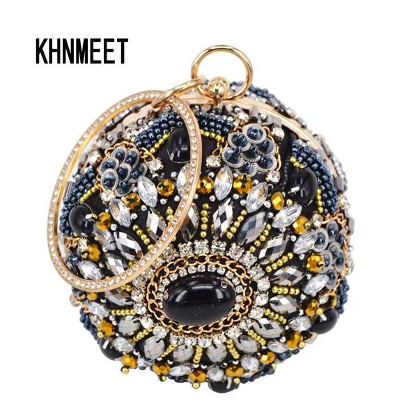 fashion black round ball wristlets women clutch evening bag party banquet purse day clutches female crystal pochette handbags
fashion black round ball wristlets women clutch evening bag party banquet purse day clutches female crystal pochette handbags
