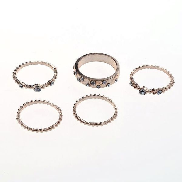 fashion 5pcs/set crystal rose gold stackable ring 5 sparkly rings boho jewelry, Silver
fashion 5pcs/set crystal rose gold stackable ring 5 sparkly rings boho jewelry, Silver