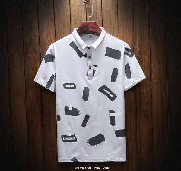 pattern printing men s turn down neck short sleeve casual men clothing shirts, White;black
pattern printing men s turn down neck short sleeve casual men clothing shirts, White;black