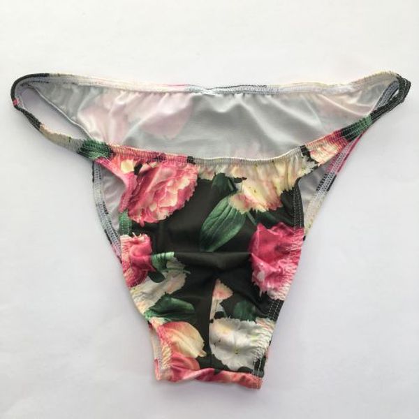 mens string bikini panties g3774 front pouch moderate back floral prints soft jersey fabric underwear, Black;brown
mens string bikini panties g3774 front pouch moderate back floral prints soft jersey fabric underwear, Black;brown