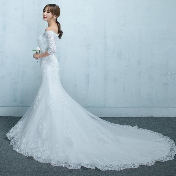 gorgeous mermaid wedding dresses elegant applique white off shoulder lace wedding gowns half sleeves sweep train bridal dresses custom made
gorgeous mermaid wedding dresses elegant applique white off shoulder lace wedding gowns half sleeves sweep train bridal dresses custom made
