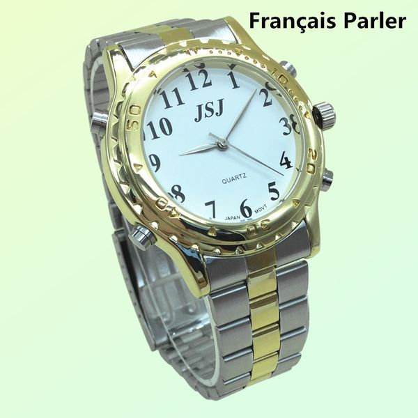 french talking watch for the blind and elderly or visually impaired people montre parlante avec alarme, Slivery;brown
french talking watch for the blind and elderly or visually impaired people montre parlante avec alarme, Slivery;brown