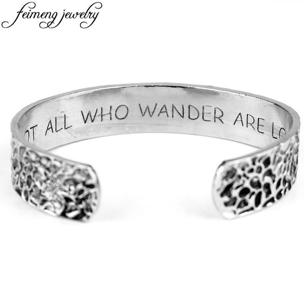 whole salenot all who wander are lost travel bracelet charm silver plated honeycomb bracelet for women fashion viking jewelry accessories, White
whole salenot all who wander are lost travel bracelet charm silver plated honeycomb bracelet for women fashion viking jewelry accessories, White