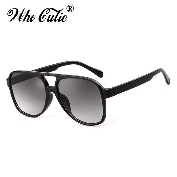 

who cutie 2019 oversized pilot sunglasses women brand design tortoiseshell frame fashion aviation sun glasses shades om788, White;black