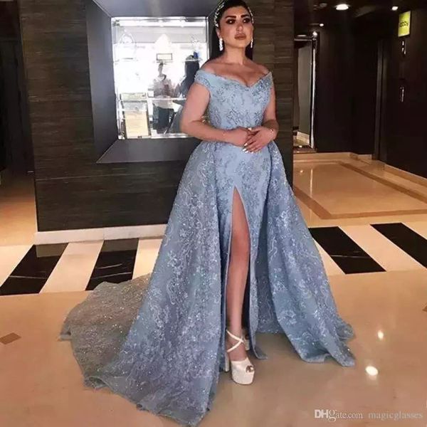 gorgeous dubai mermaid evening dresses with detachable train off shoulder high side split sequin beaded lace celebrity prom dress, Black;red
gorgeous dubai mermaid evening dresses with detachable train off shoulder high side split sequin beaded lace celebrity prom dress, Black;red