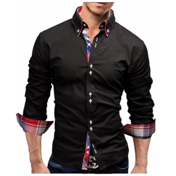 men shirt spring new brand business men 's slim fit dress shirt wholesale male long sleeves casual shirt camisa masculina size, White;black
men shirt spring new brand business men 's slim fit dress shirt wholesale male long sleeves casual shirt camisa masculina size, White;black