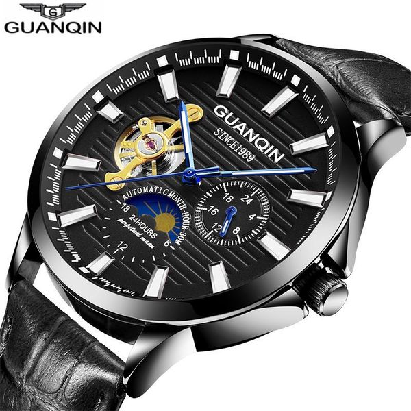 guanqin 2018 business watch men automatic luminous clock men tourbillon waterproof mechanical watch brand relogio masculino d18100706, Slivery;brown
guanqin 2018 business watch men automatic luminous clock men tourbillon waterproof mechanical watch brand relogio masculino d18100706, Slivery;brown
