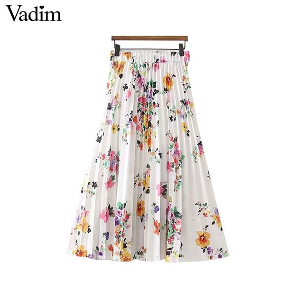 vadim women sweet floral pattern pleated skirt elastic waist faldas mujer ladies summer casual chic midi skirts ba046, Black
vadim women sweet floral pattern pleated skirt elastic waist faldas mujer ladies summer casual chic midi skirts ba046, Black