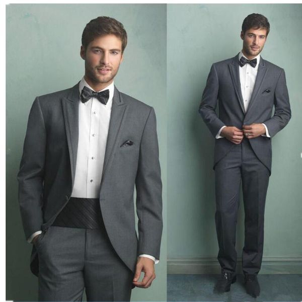 fashion dark grey tailcoat morning style men wedding tuxedos peak lapel one button men formal dinner prom suit(jacket+pants+bows+girdle) 619, Black;gray
fashion dark grey tailcoat morning style men wedding tuxedos peak lapel one button men formal dinner prom suit(jacket+pants+bows+girdle) 619, Black;gray