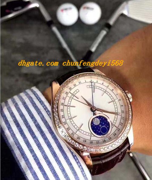 luxury watches new 18k gold white dial diamond bezel 39mm moon phase model men's watch m50525-0002 automatic fashion brand mens wristwa, Slivery;brown
luxury watches new 18k gold white dial diamond bezel 39mm moon phase model men's watch m50525-0002 automatic fashion brand mens wristwa, Slivery;brown