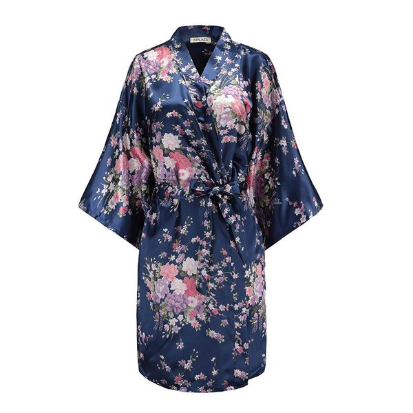 elegant navy blue bridesmaid bride robes sleepwear kimono robe home dress print flower satin female mini nightgowns sleepgowns, Black;red
elegant navy blue bridesmaid bride robes sleepwear kimono robe home dress print flower satin female mini nightgowns sleepgowns, Black;red