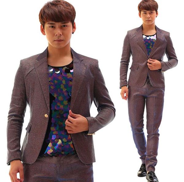 men suits designs gradient purple glitter costumes for singers men sequin blazer dance clothes jacket star style dress punk, White;black
men suits designs gradient purple glitter costumes for singers men sequin blazer dance clothes jacket star style dress punk, White;black