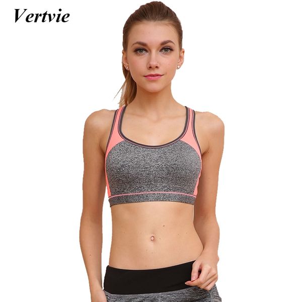 vertvie female push up bras shockproof exercise running sports bras breathable gym padded cool sport bra, White;black
vertvie female push up bras shockproof exercise running sports bras breathable gym padded cool sport bra, White;black