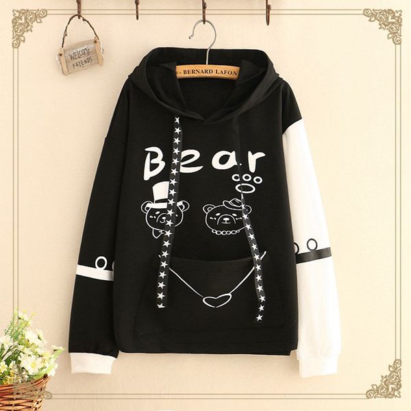 spring 2018 hooded women hoodies sweatshirts black bear cartoon casual female long-sleeved pullovers hoodies t514
spring 2018 hooded women hoodies sweatshirts black bear cartoon casual female long-sleeved pullovers hoodies t514